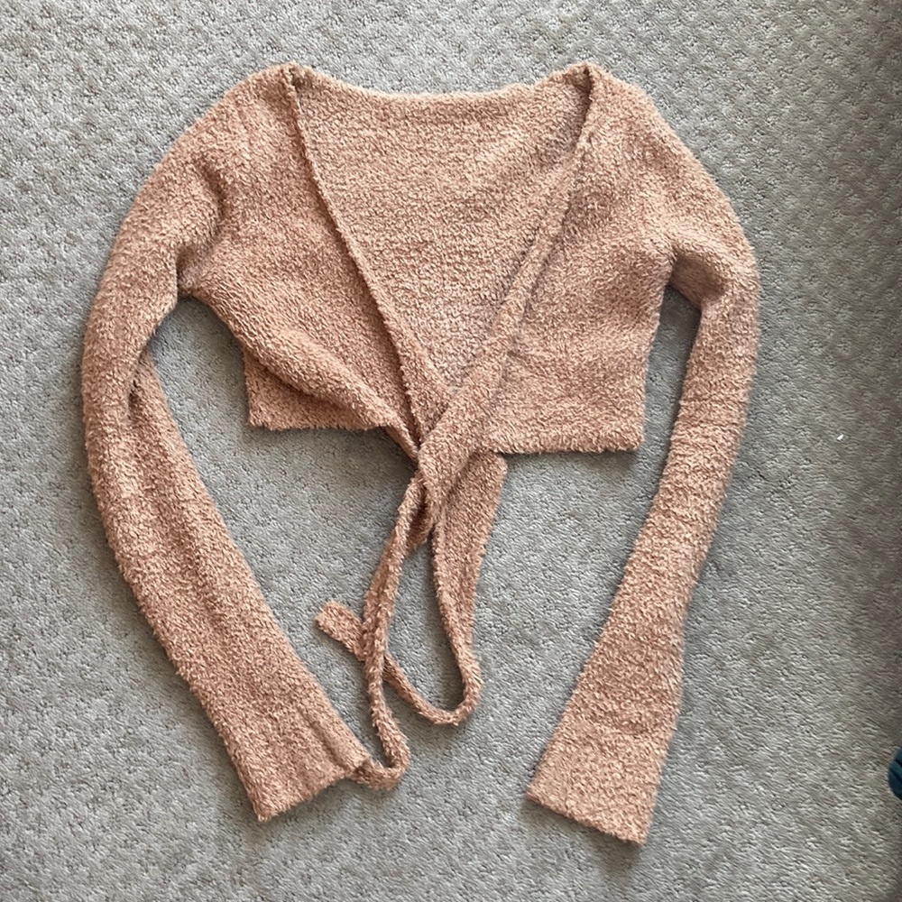 SKIMS cozy knit wrap top